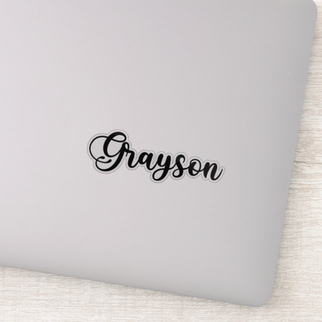 Pegatina Nombre de Grayson - Caligrafía manuscrita (Detalle)