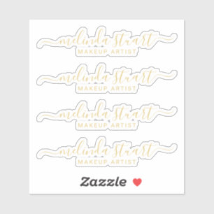 Pegatina Nombre de guión moderno profesional