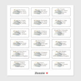 Pegatina Nombre de invitado de Boda individual Dirección na