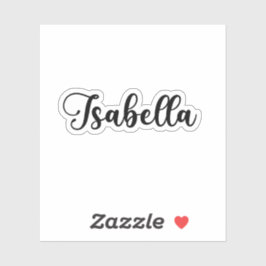 Pegatina Nombre de Isabella - caligrafía manuscrita