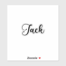 Pegatina Nombre de Jack: caligrafía manuscrita