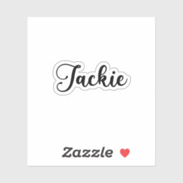 Pegatina Nombre de Jackie: caligrafía manuscrita