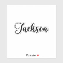 Nombre de Jackson: caligrafía manuscrita
