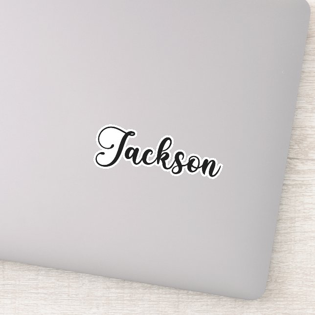 Pegatina Nombre de Jackson: caligrafía manuscrita (Detalle)