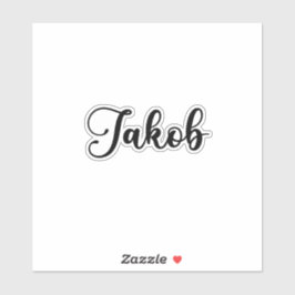 Pegatina Nombre de Jakob - Caligrafía manuscrita