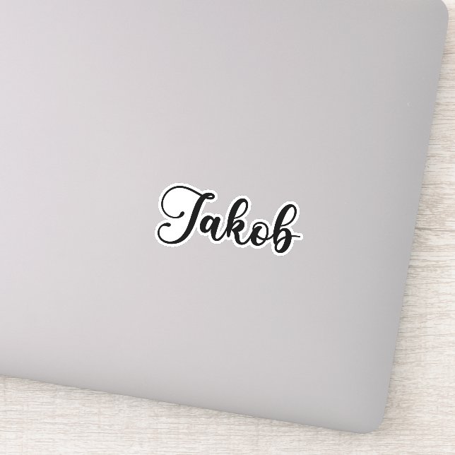 Pegatina Nombre de Jakob - Caligrafía manuscrita (Detalle)