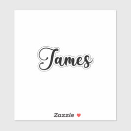 Pegatina Nombre de James - Caligrafía manuscrita
