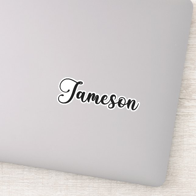 Pegatina Nombre de Jameson - Caligrafía manuscrita (Detalle)