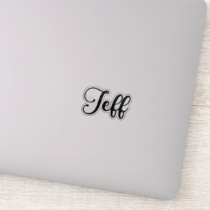 Pegatina Nombre de Jeff - Caligrafía manuscrita