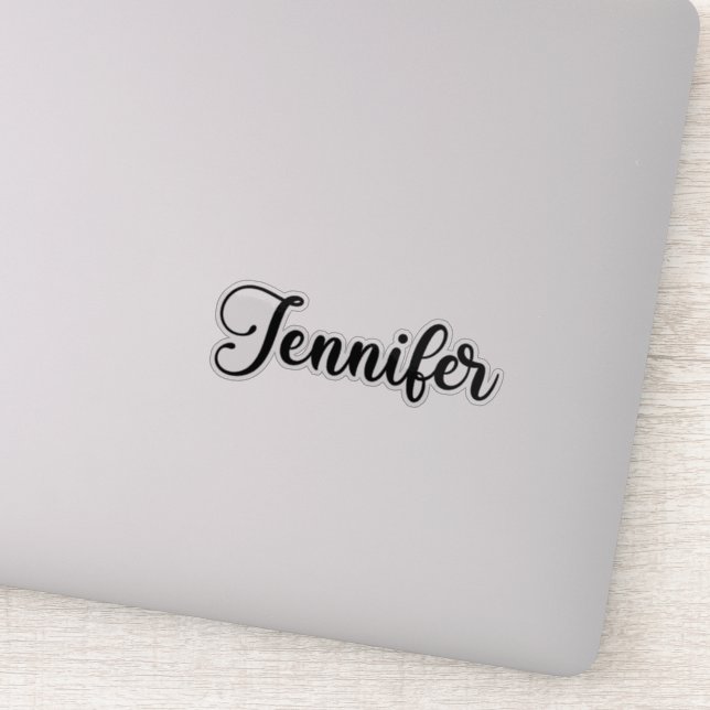 Pegatina Nombre de Jennifer - caligrafía manuscrita (Detalle)
