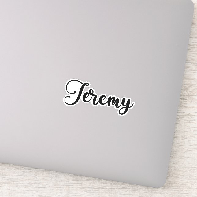 Pegatina Nombre de Jeremy - Caligrafía manuscrita (Detalle)
