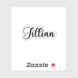 Pegatina Nombre de Jillian - Caligrafía manuscrita