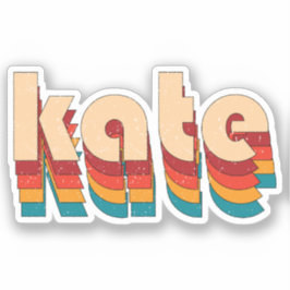 Pegatina Nombre de Kate del retro