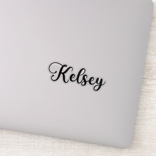 Pegatina Nombre de Kelsey - caligrafía manuscrita (Detalle)