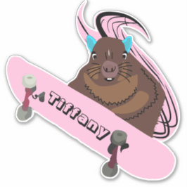 Pegatina Nombre de la ardilla traviesa #109 Chicas