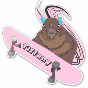 Pegatina Nombre de la ardilla traviesa #109 Chicas