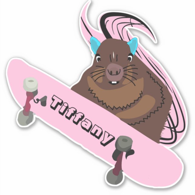 Pegatina Nombre de la ardilla traviesa #109 Chicas (Anverso)