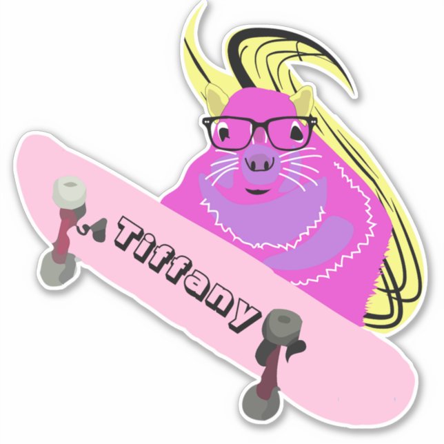 Pegatina Nombre de la ardilla traviesa #116 Chicas (Anverso)