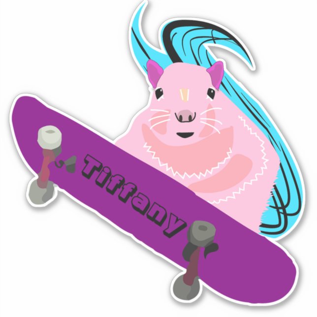 Pegatina Nombre de la ardilla traviesa #127 Chicas (Anverso)