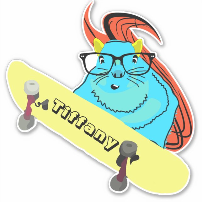 Pegatina Nombre de la ardilla traviesa #131 Chicas (Anverso)