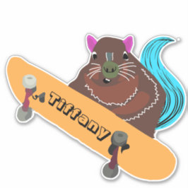 Pegatina Nombre de la ardilla traviesa #132 Chicas