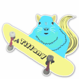 Pegatina Nombre de la ardilla traviesa #134 Chicas