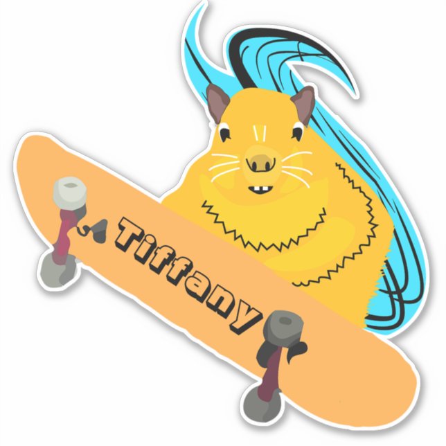 Pegatina Nombre de la ardilla traviesa #141 Chicas (Anverso)