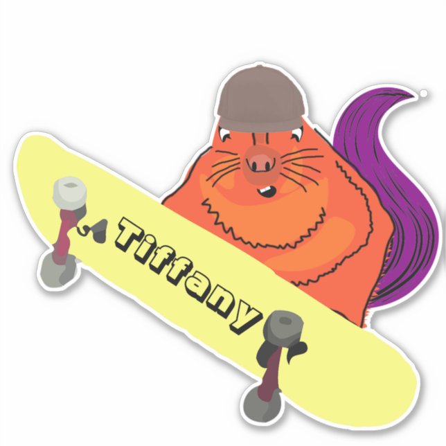 Pegatina Nombre de la ardilla traviesa #143 Chicas (Anverso)