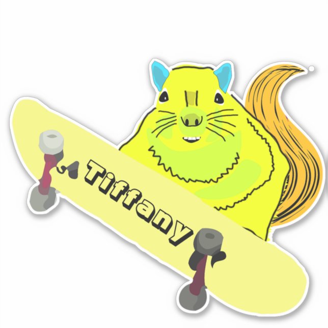 Pegatina Nombre de la ardilla traviesa #161 Chicas (Anverso)