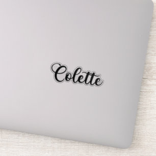 Pegatina Nombre de la coleta - caligrafía manuscrita