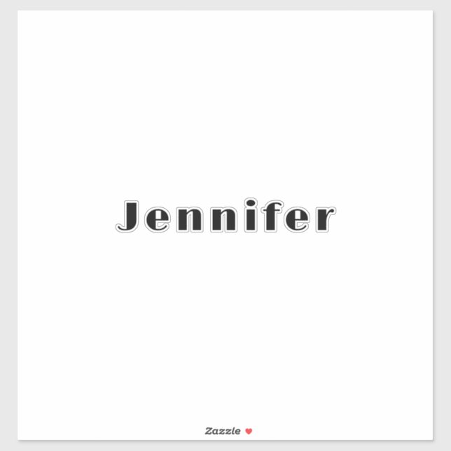 Pegatina Nombre de la dama de honor Monograma Boda Ducha de (Hoja)