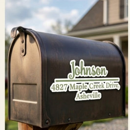 Pegatina Nombre de la familia y buzón de correo con direcci