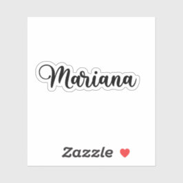 Pegatina Nombre de la mariana - caligrafía manuscrita