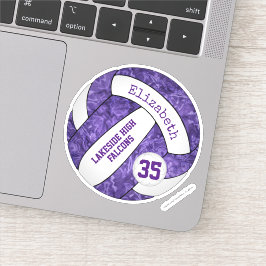 Pegatina nombre de la mascota de la escuela de voleibol de 