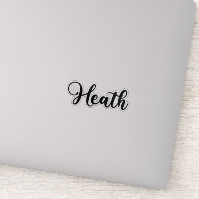 Pegatina Nombre de la salud - caligrafía manuscrita (Detalle)