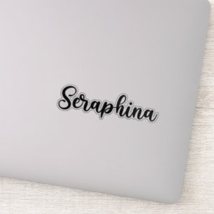Pegatina Nombre de la serafina - caligrafía manuscrita