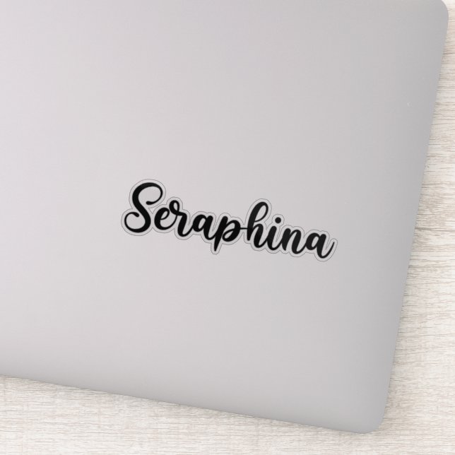 Pegatina Nombre de la serafina - caligrafía manuscrita (Detalle)
