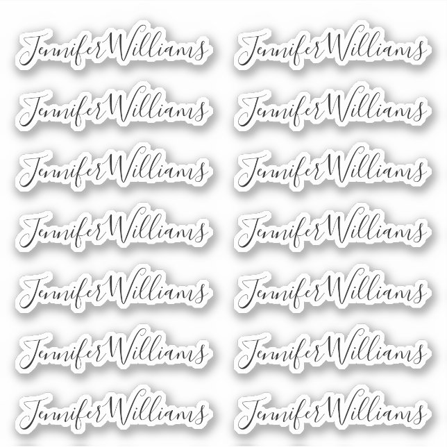 Pegatina Nombre de letra de caligrafía moderna y bonita (Anverso)