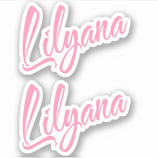 Pegatina Nombre de Lilyana x2 (Anverso)