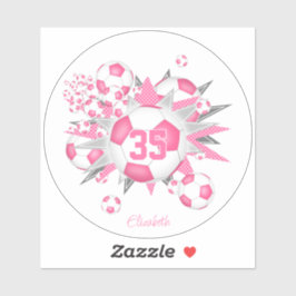 Pegatina Nombre de los chicas en la explosión de una pelota