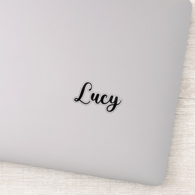 Pegatina Nombre de Lucy - caligrafía manuscrita (Detalle)