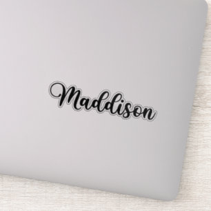 Pegatina Nombre de Maddison - caligrafía manuscrita