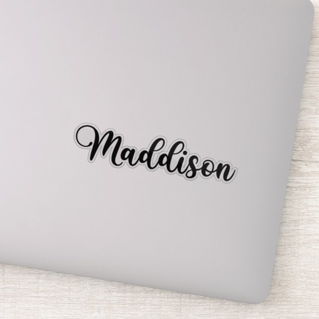Pegatina Nombre de Maddison - caligrafía manuscrita (Detalle)