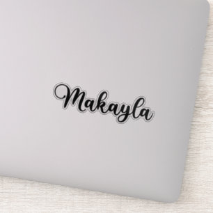 Pegatina Nombre de Makayla - caligrafía manuscrita