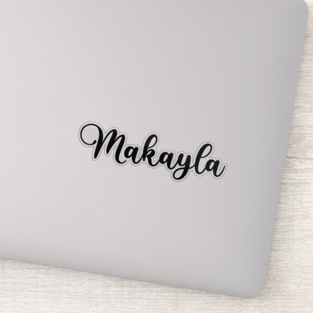Pegatina Nombre de Makayla - caligrafía manuscrita (Detalle)
