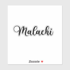 Pegatina Nombre de Malachi - caligrafía manuscrita