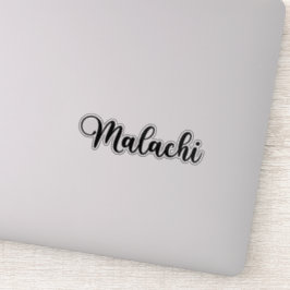 Pegatina Nombre de Malachi - caligrafía manuscrita