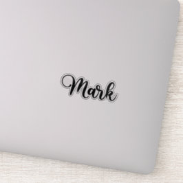 Pegatina Nombre de marca: caligrafía manuscrita