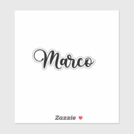 Pegatina Nombre de Marco: caligrafía manuscrita