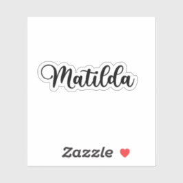 Pegatina Nombre de Matilda - Caligrafía manuscrita